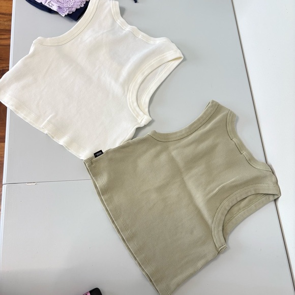 VANS Drew Ribbed Crop Tank Top Bundle Sz S - Picture 3 of 8